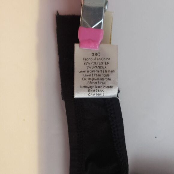 Pamela Anderson Bra Womens 38C Black Underwire T-Shirt Adjustable Straps - Picture 6 of 7